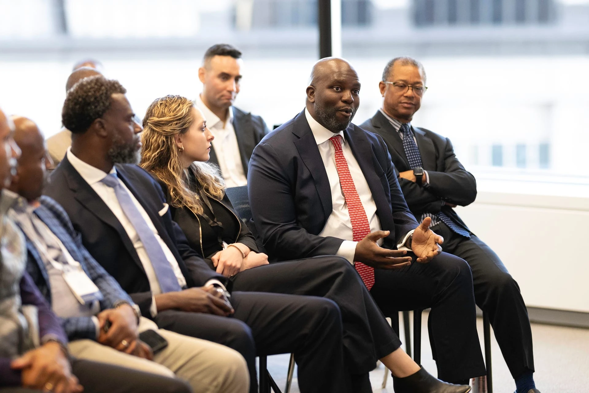 Members sharing perspectives at a flagship gathering