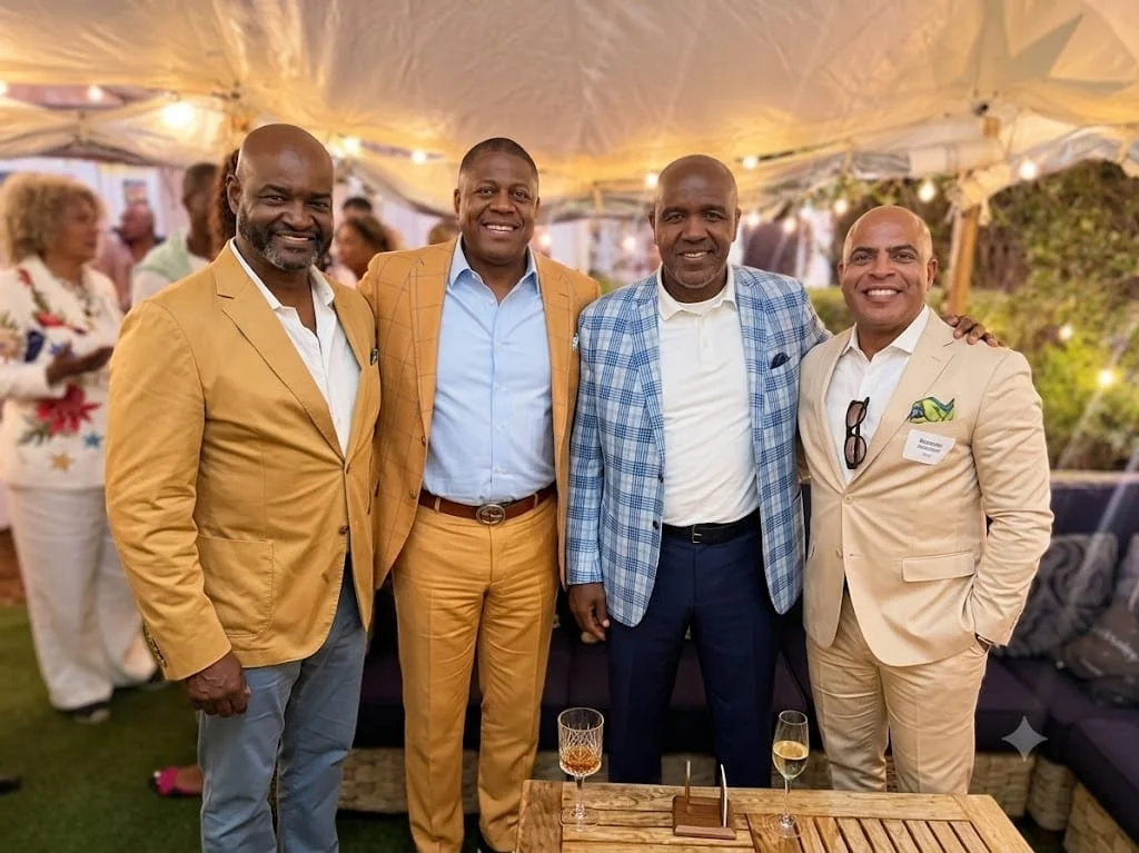 JUST Society members gathered outdoors at a regional evening event